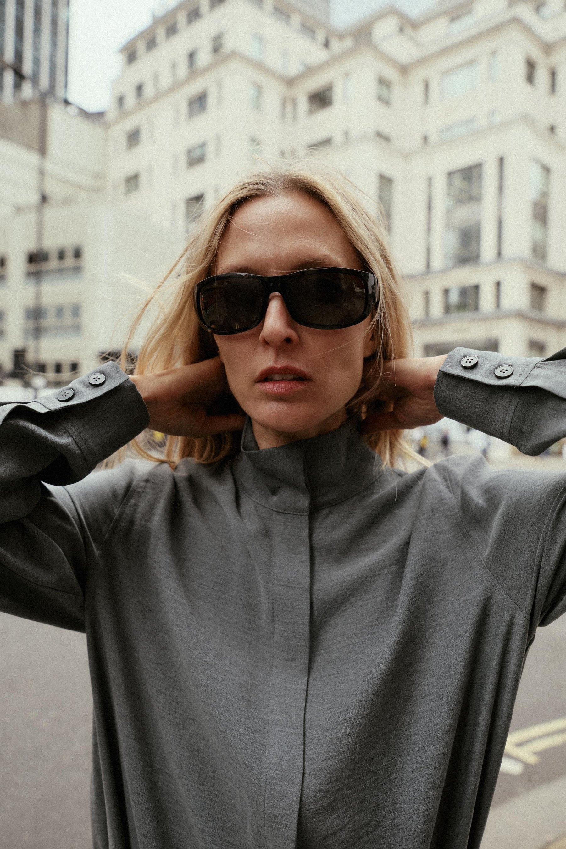 Flowing High Neck Shirt