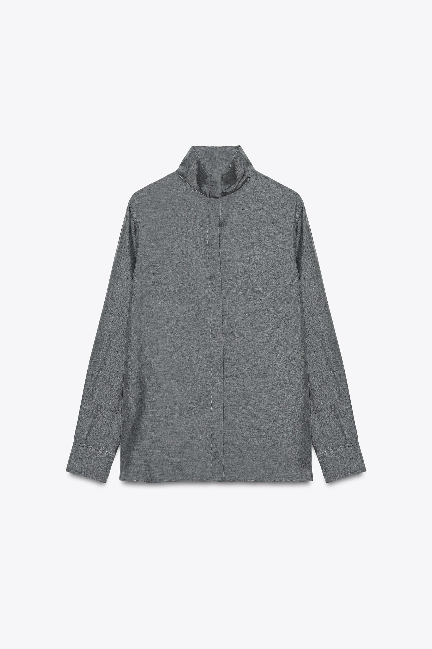 Flowing High Neck Shirt