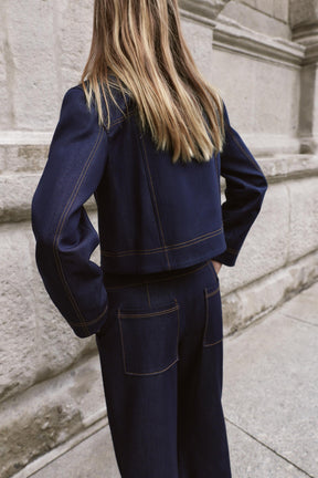 CONTRAST TOPSTITCHING JACKET - Image 3