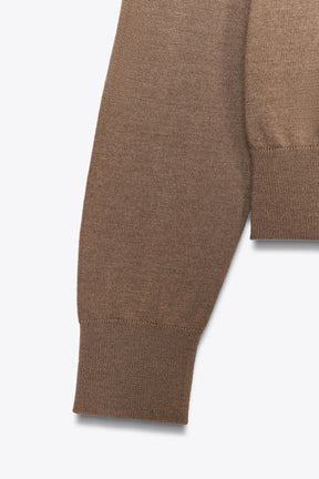 100% WOOL PLAIN KNIT JUMPER - Image 6