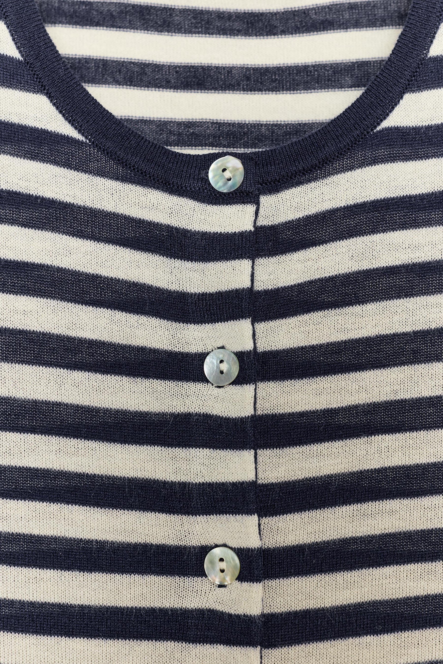 STRIPED KNIT CARDIGAN - Image 5