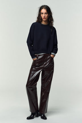 PLAIN KNIT SWEATSHIRT