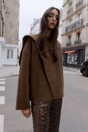 CARDIGAN WITH SCARF DETAIL - Image 4