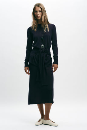 PLAIN KNIT JUMPER WITH KNOT - Image 1