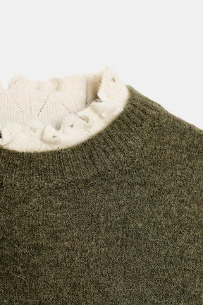 WOOL SCARF RUFFLE JUMPER - Image 5