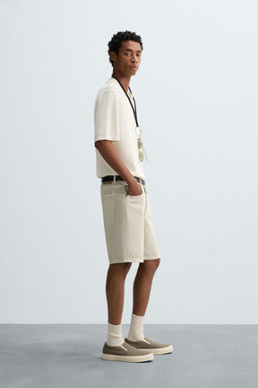 COTTON BLEND KNIT POLO SHIRT - Image 3