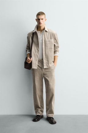 RELAXED FIT CORDUROY OVERSHIRT - Image 1