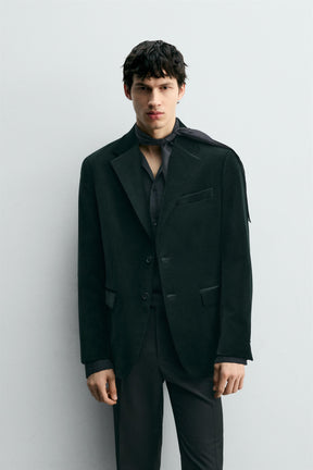 REGULAR FIT VELVET BLAZER - Image 2