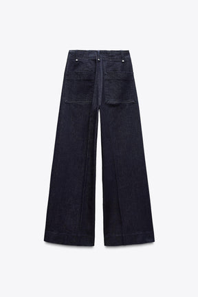 Wide-leg High-waist Jeans