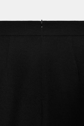 Crepe Layered Midi Skirt