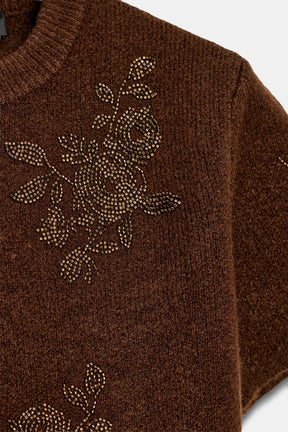 SHORT SLEEVE BEADED JUMPER - Image 7