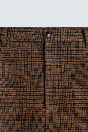 CHECK SUIT TROUSERS WITH PLEATS - Image 8