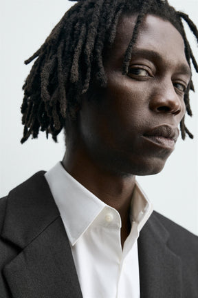 WOOL BLEND TEXTURED SUIT BLAZER - Image 6