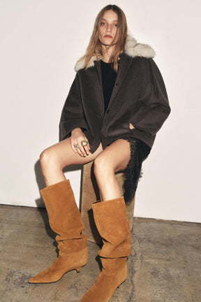 SUEDE HEELED BOOTS
