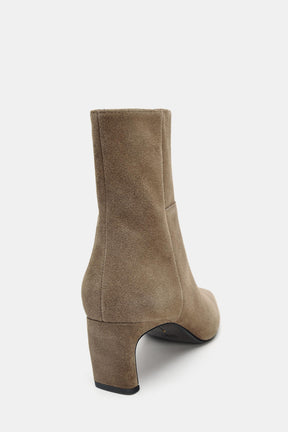 SUEDE KITTEN HEEL BOOTS