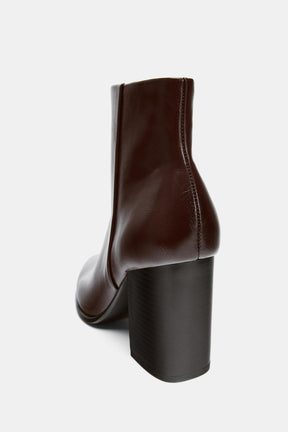 Wide-Heel Ankle Boots