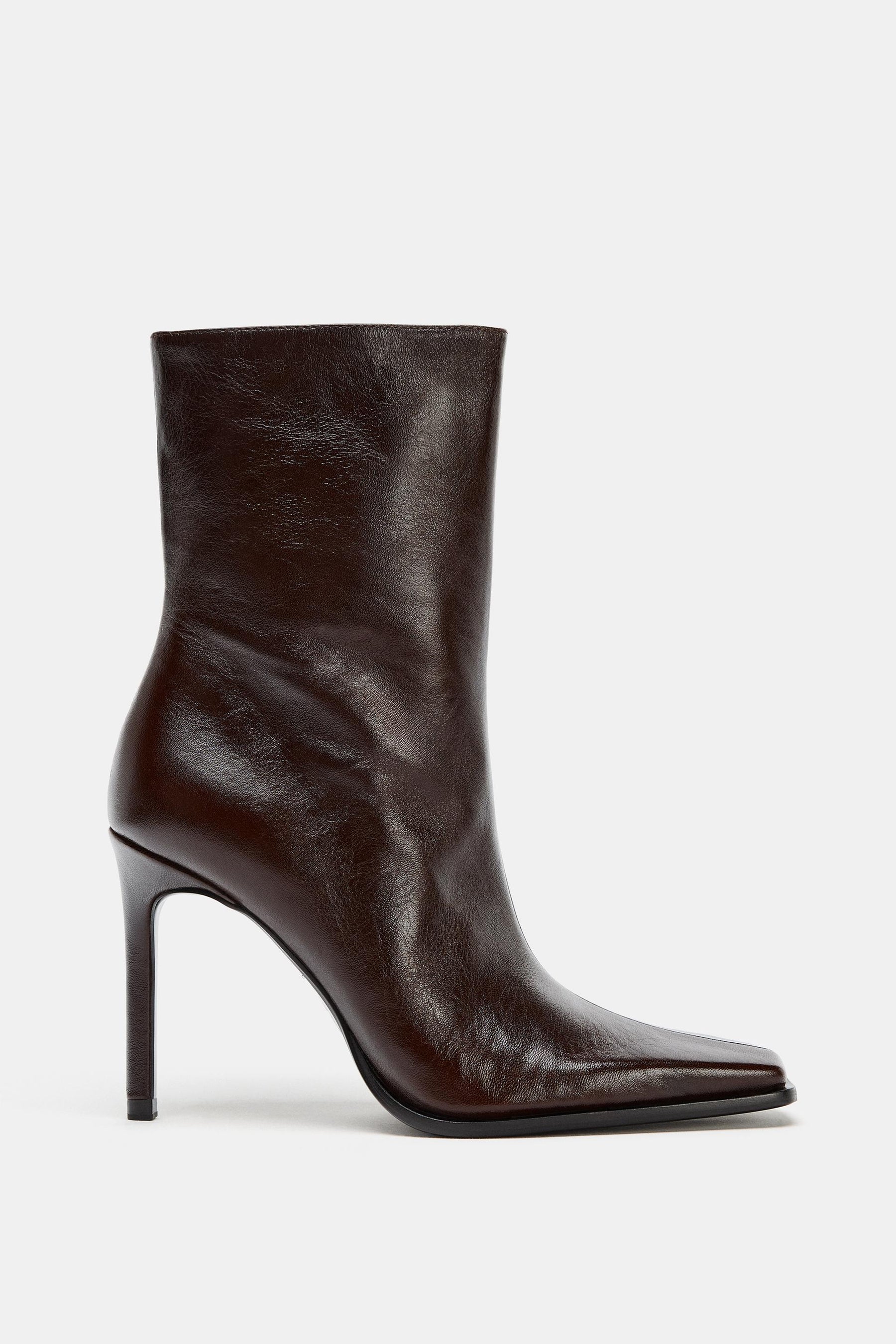 Leather Ankle Boots, Square