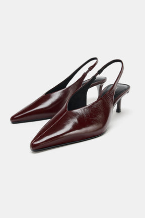 LEATHER SLINGBACK SHOES