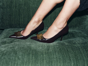 Metal-Appliqué High-Heel Shoes