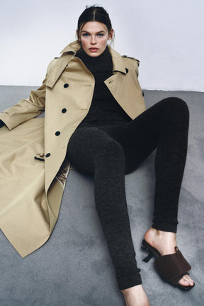 LEATHER KITTEN-HEEL SANDALS