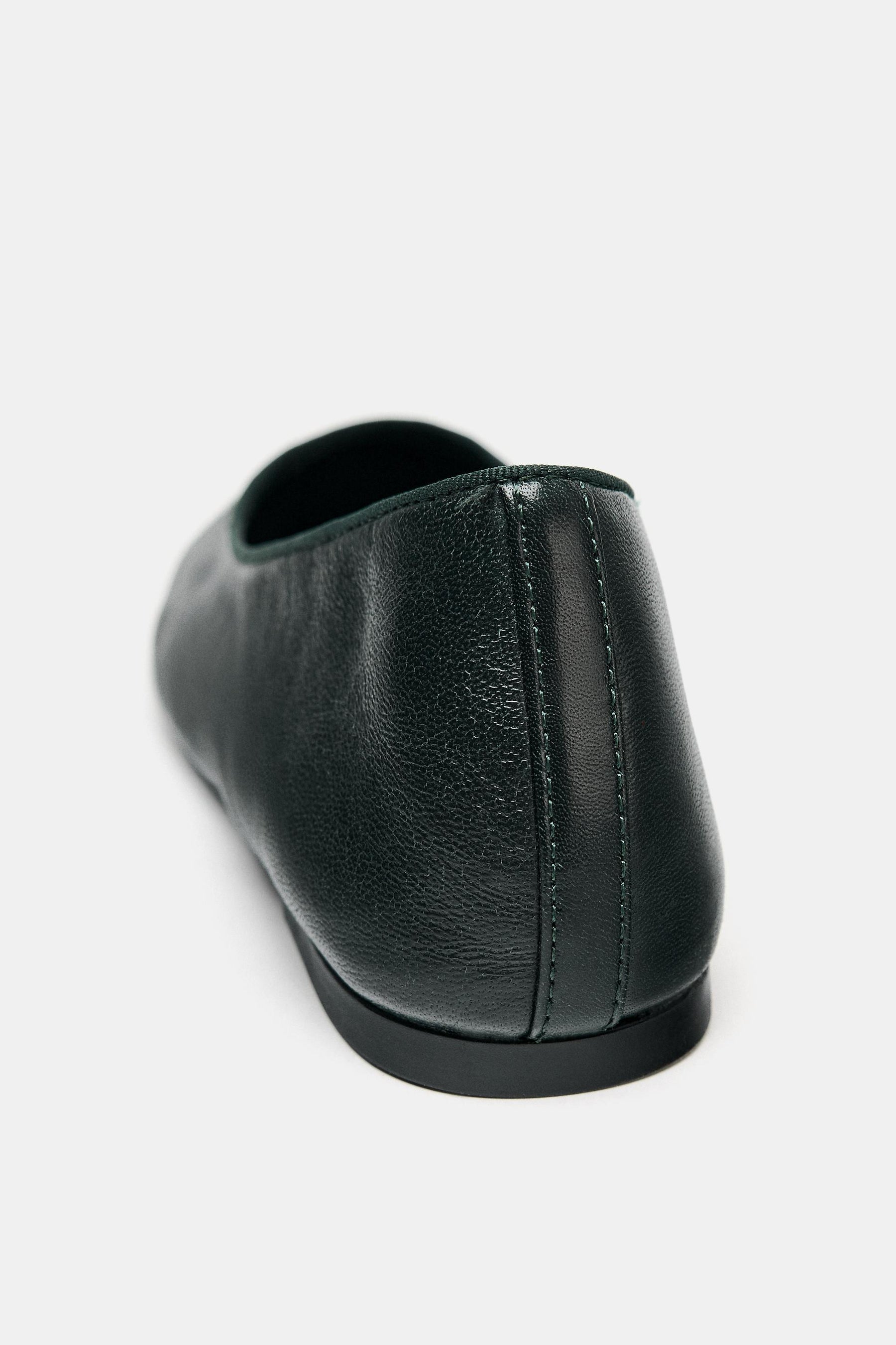 LEATHER BALLET FLATS
