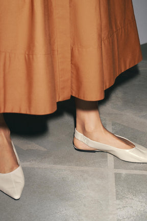 LEATHER BALLERINA FLATS