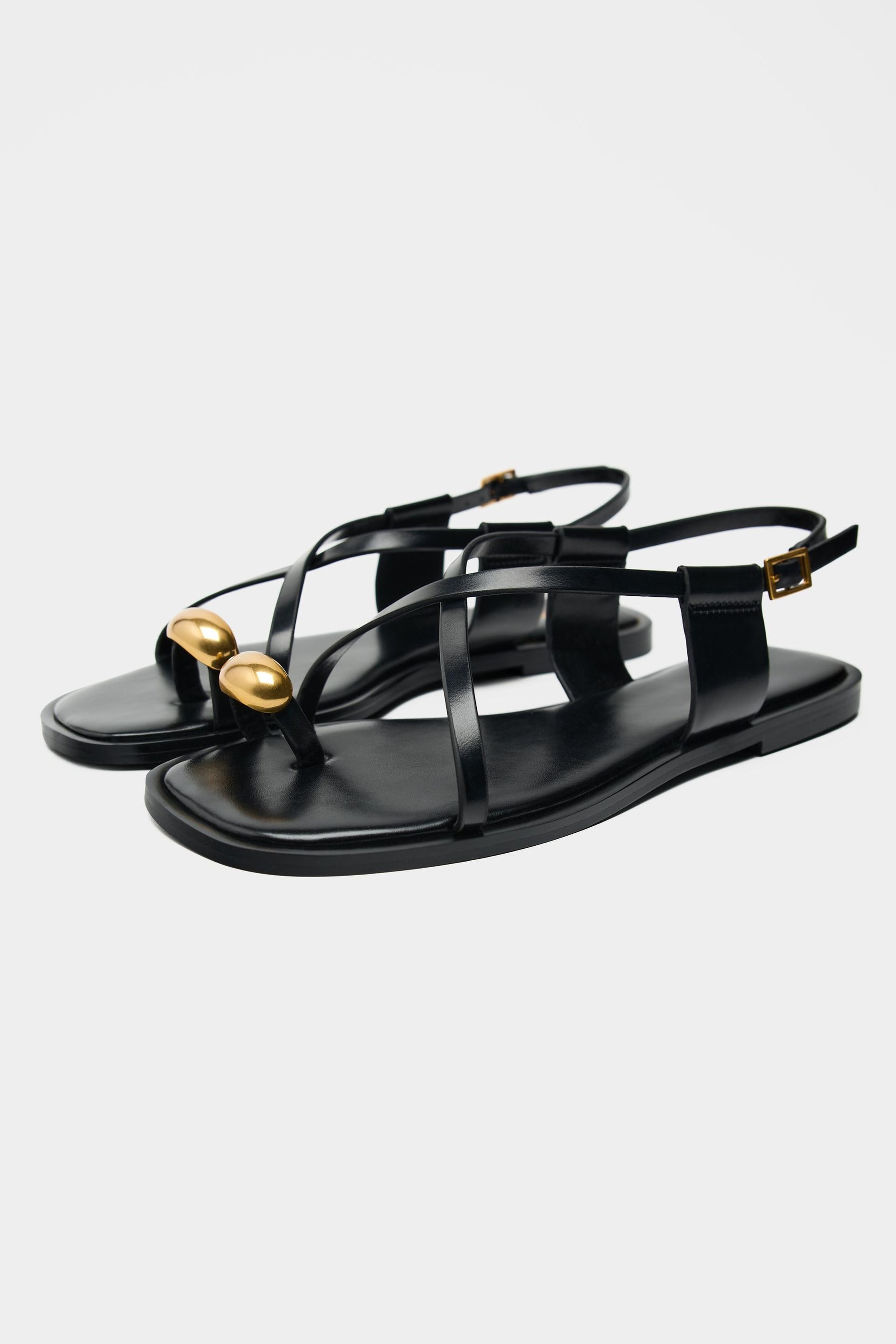 FLAT STRAP SANDALS WITH