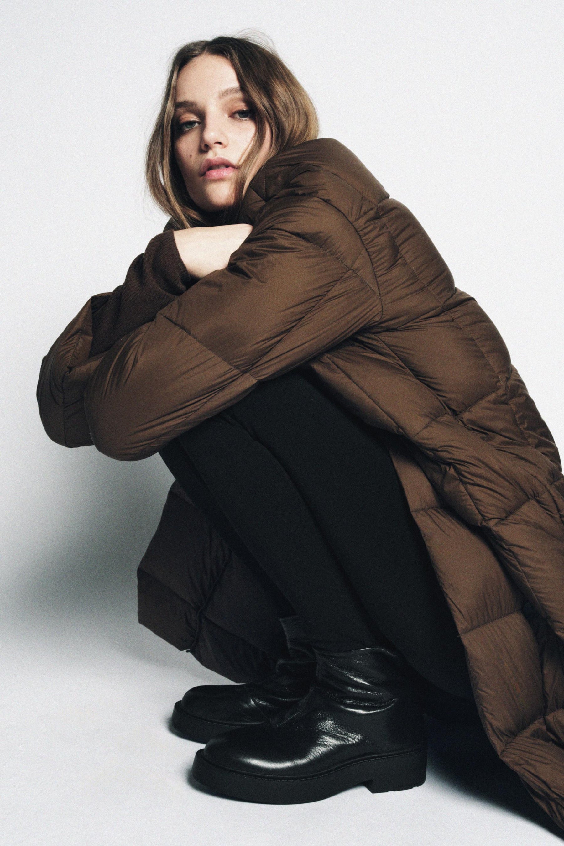 WATER-REPELLENT LEATHER ANKLE BOOTS