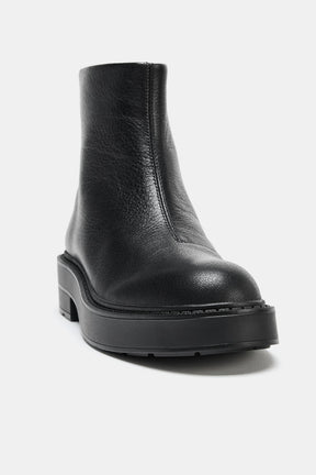WATER-REPELLENT LEATHER ANKLE BOOTS