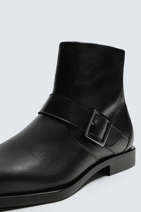 LEATHER BUCKLE BOOTS - Image 6