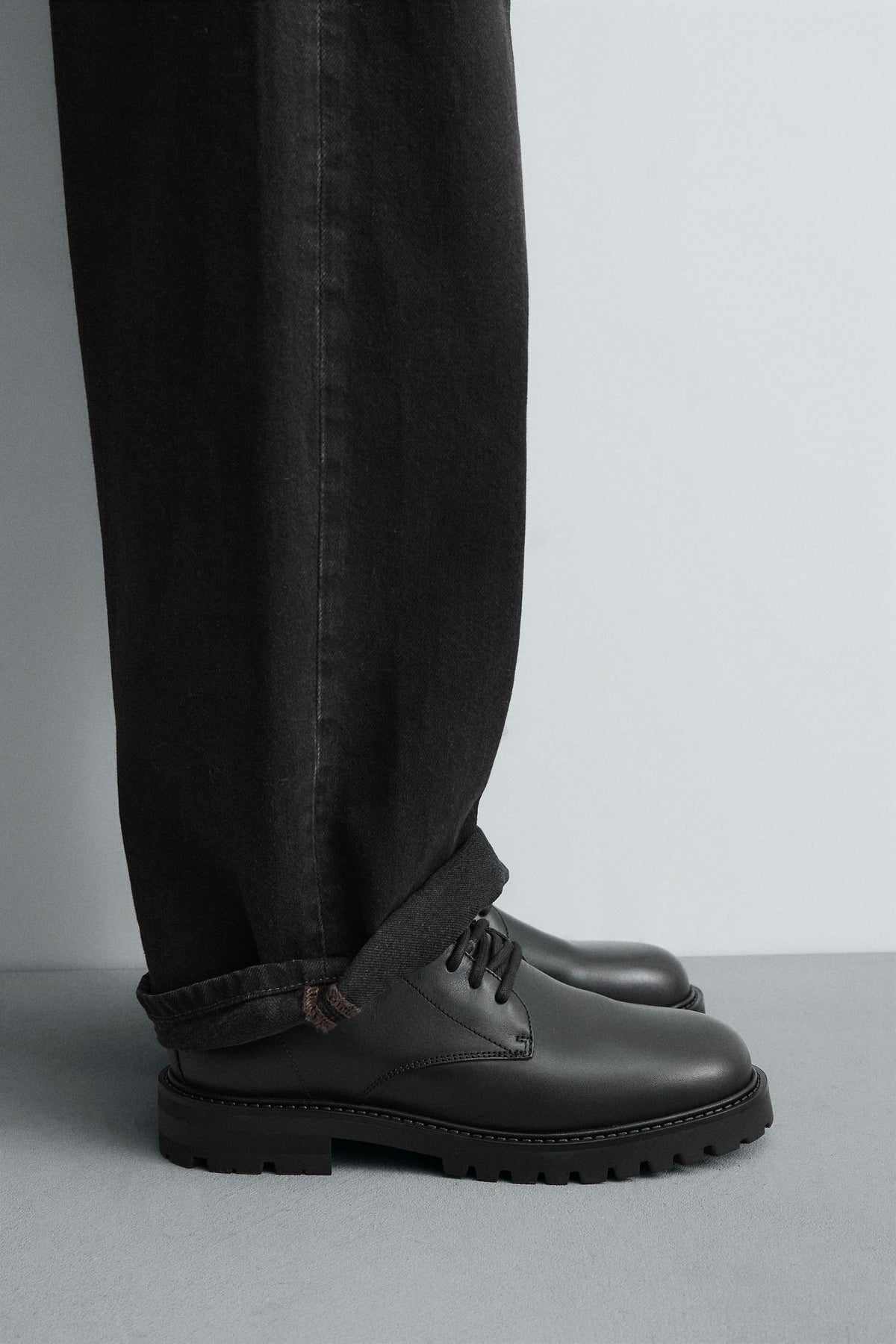 LEATHER LACE-UP BOOTS - Image 1