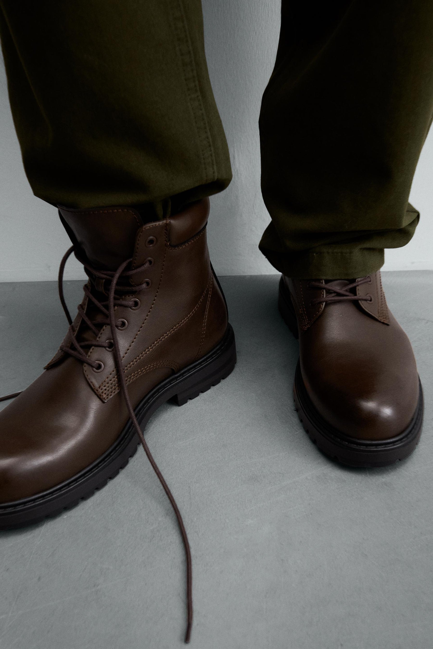 CHUNKY LACE-UP BOOTS - Image 3