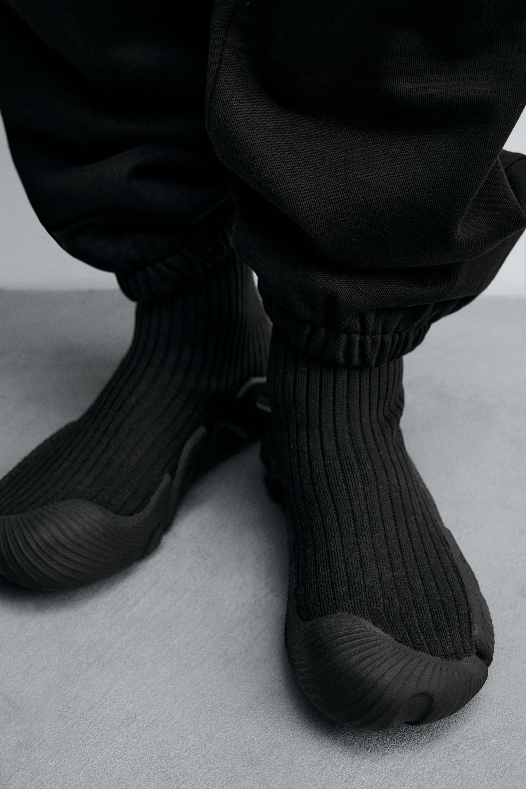 FABRIC HIGH-TOP TRAINERS - Image 3