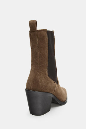 Heeled Suede Ankle Boots