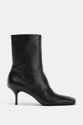 Leather Stiletto Ankle Boots