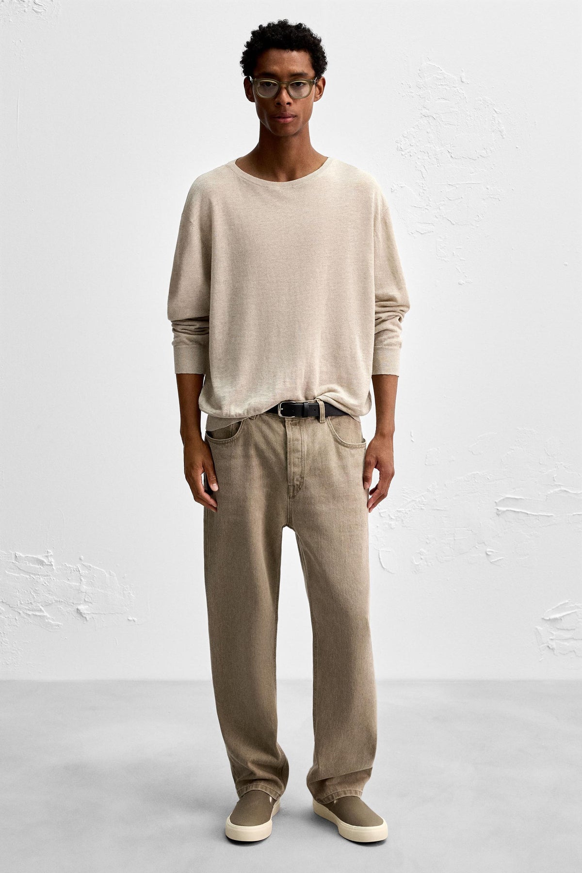 FABRIC LACELESS TRAINERS - Image 1