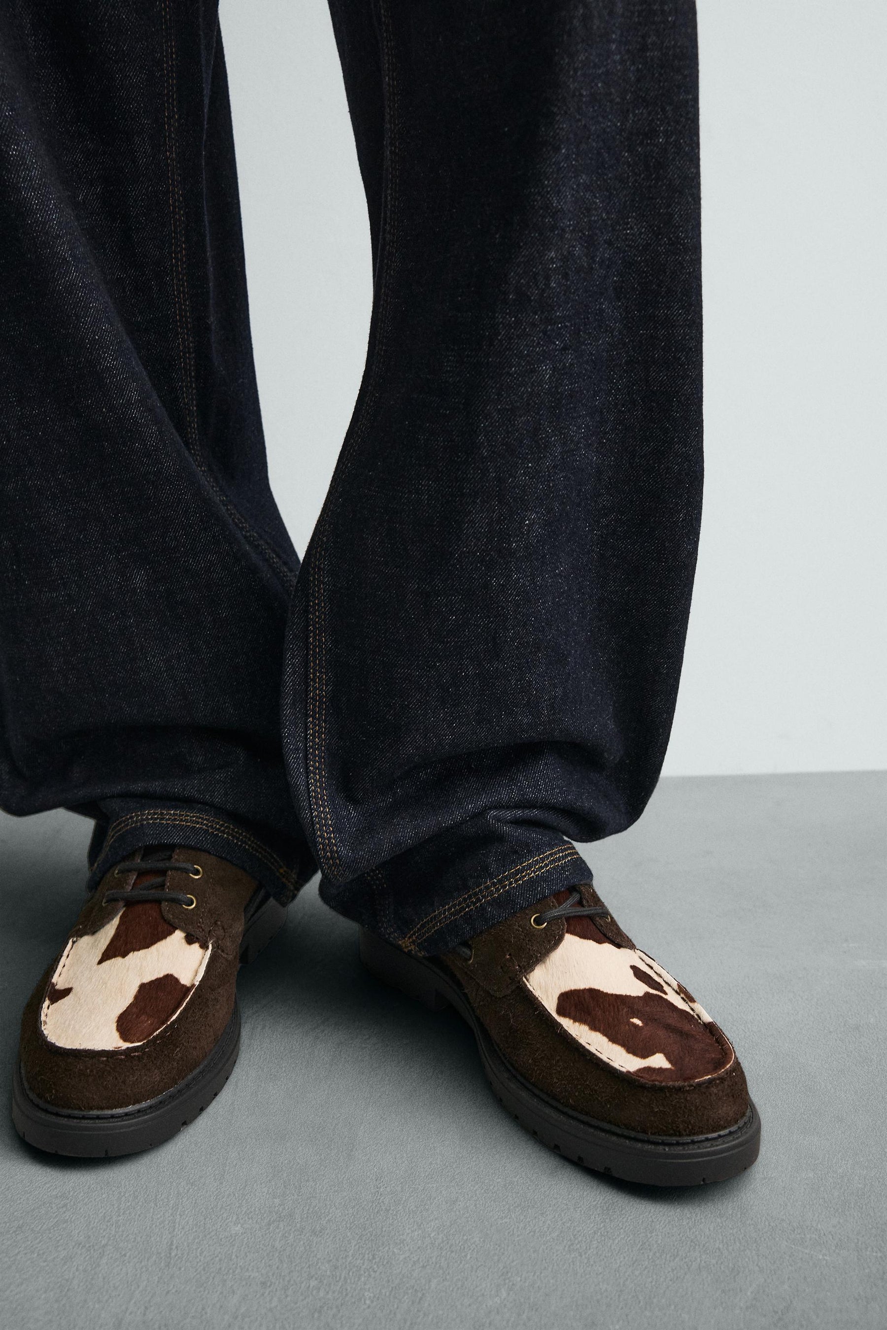 ANIMAL PRINT LEATHER DECK SHOES - Image 3