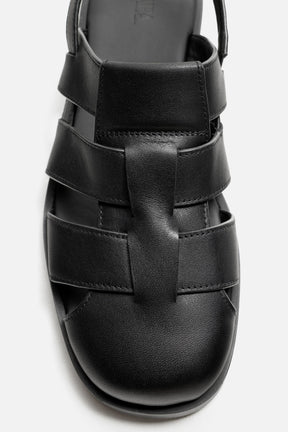 LEATHER CAGE SANDALS - Image 3