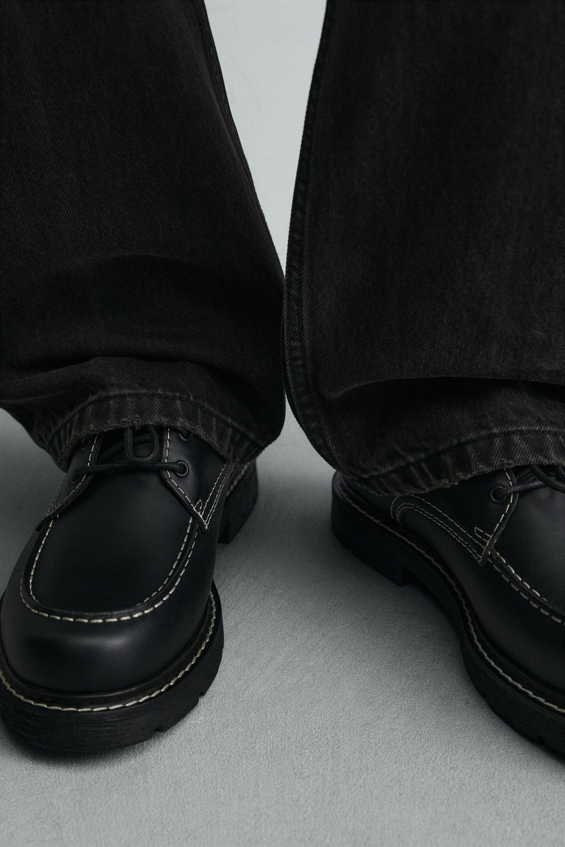 STITCHED LEATHER SHOES - Image 3