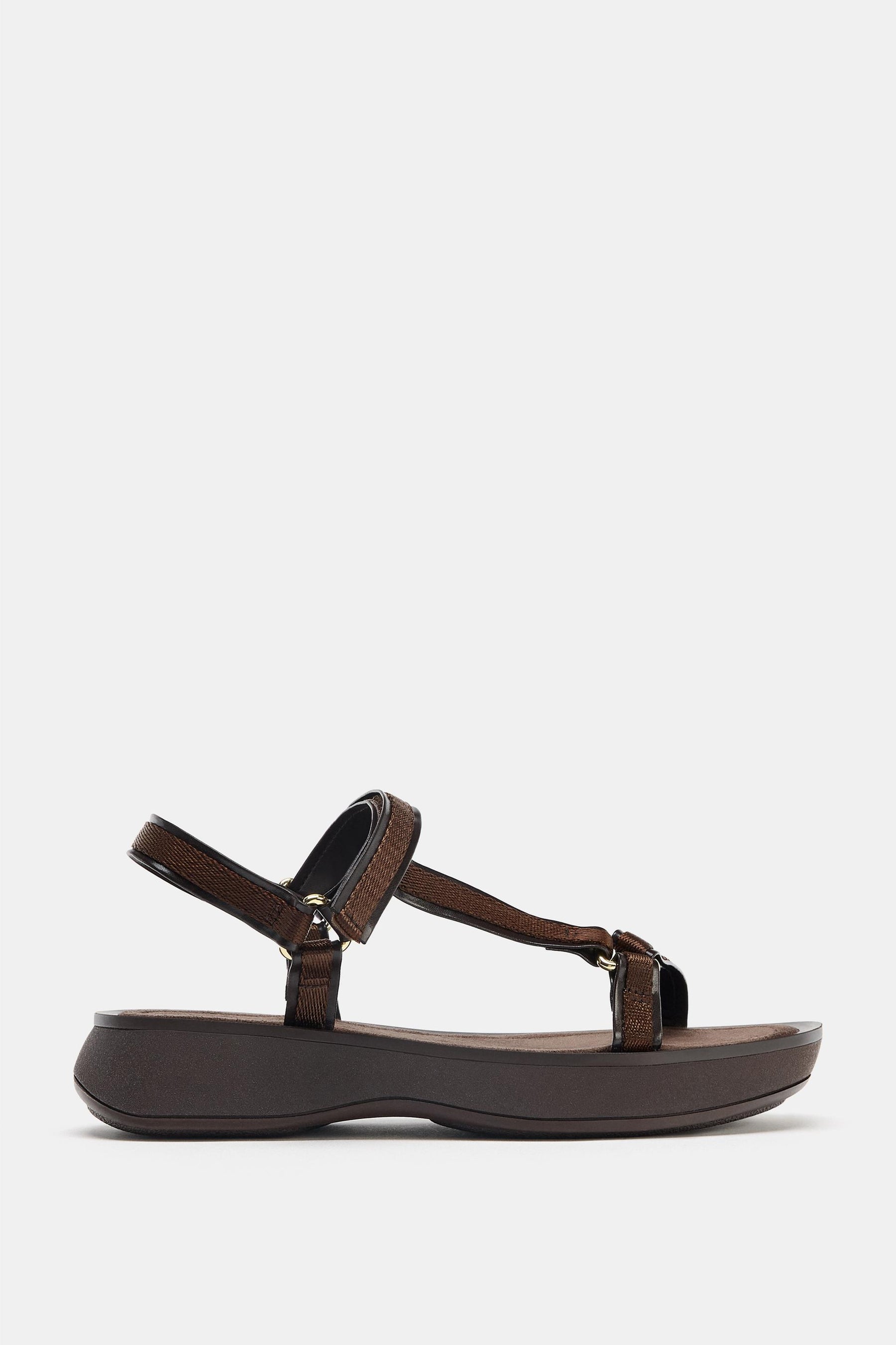 Strappy Hook-and-Loop Sandals