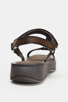 Strappy Hook-and-Loop Sandals