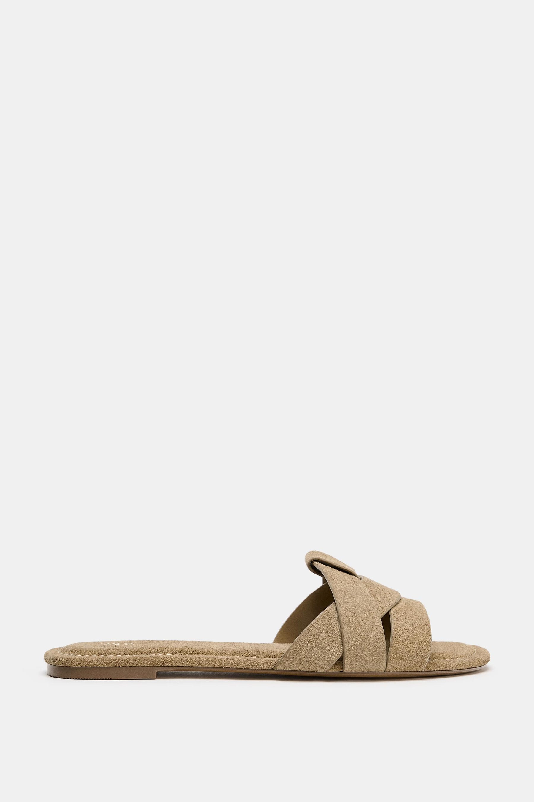 Criss-Cross Suede Sandals