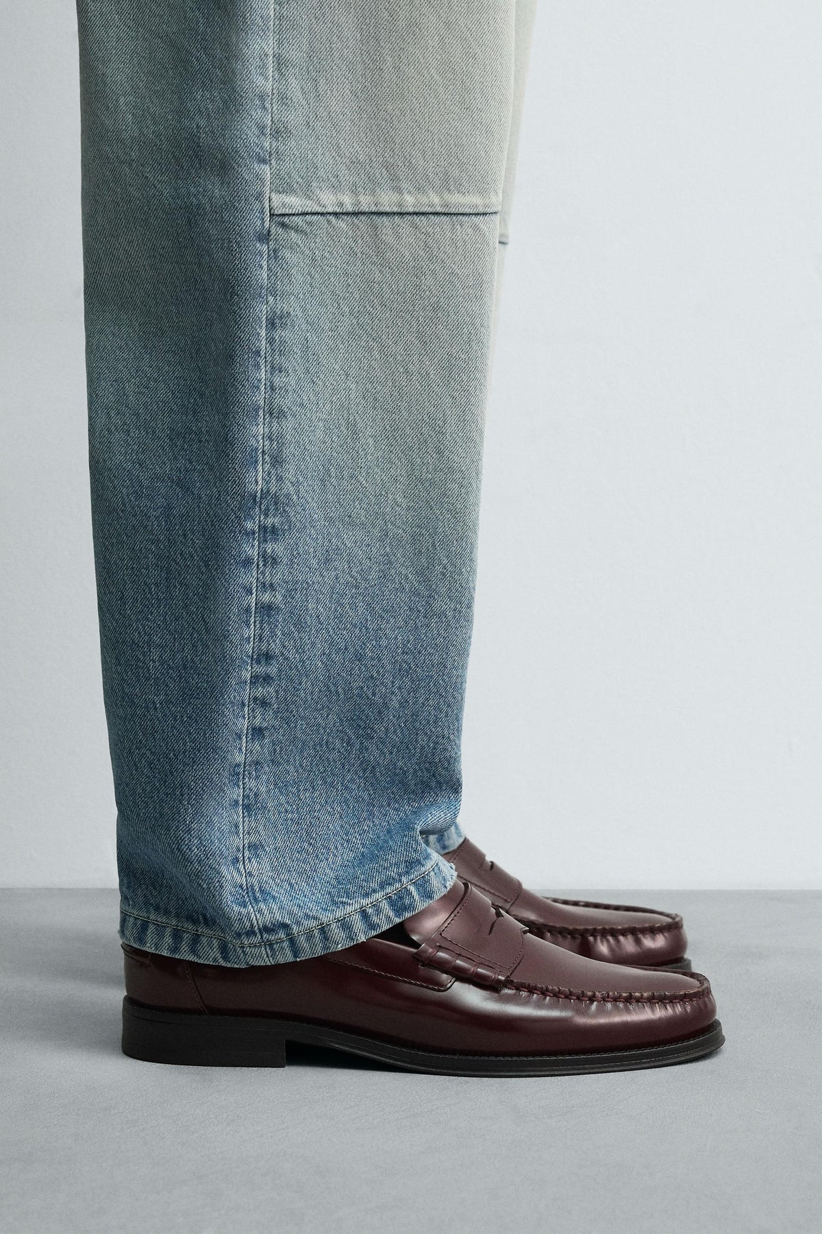 LEATHER PENNY LOAFERS - Image 1