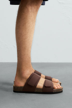 RUBBERISED DOUBLE STRAP SANDALS - Image 2