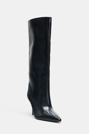 Knee-High Kitten Heel Boots