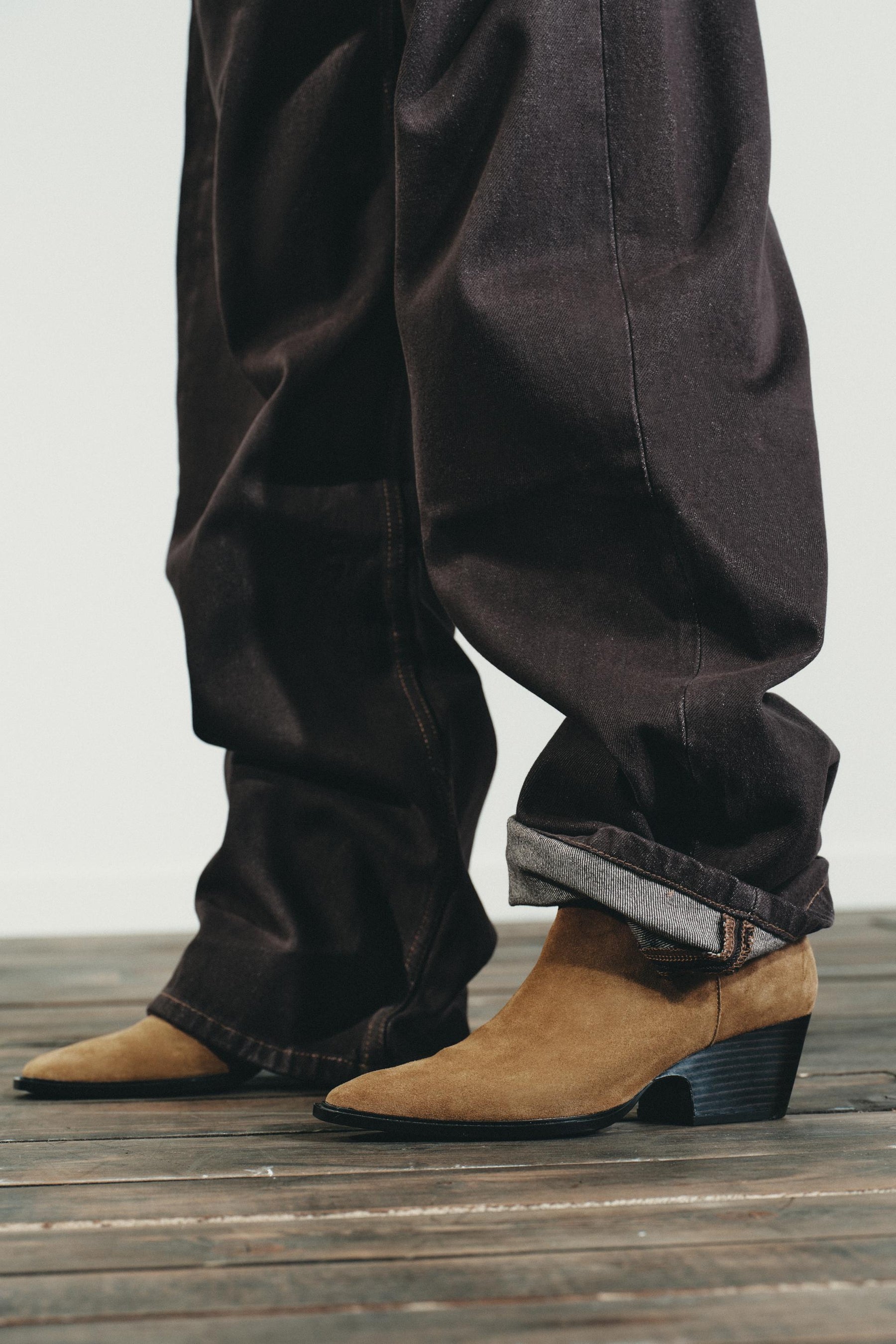 Suede Heeled Ankle Boots