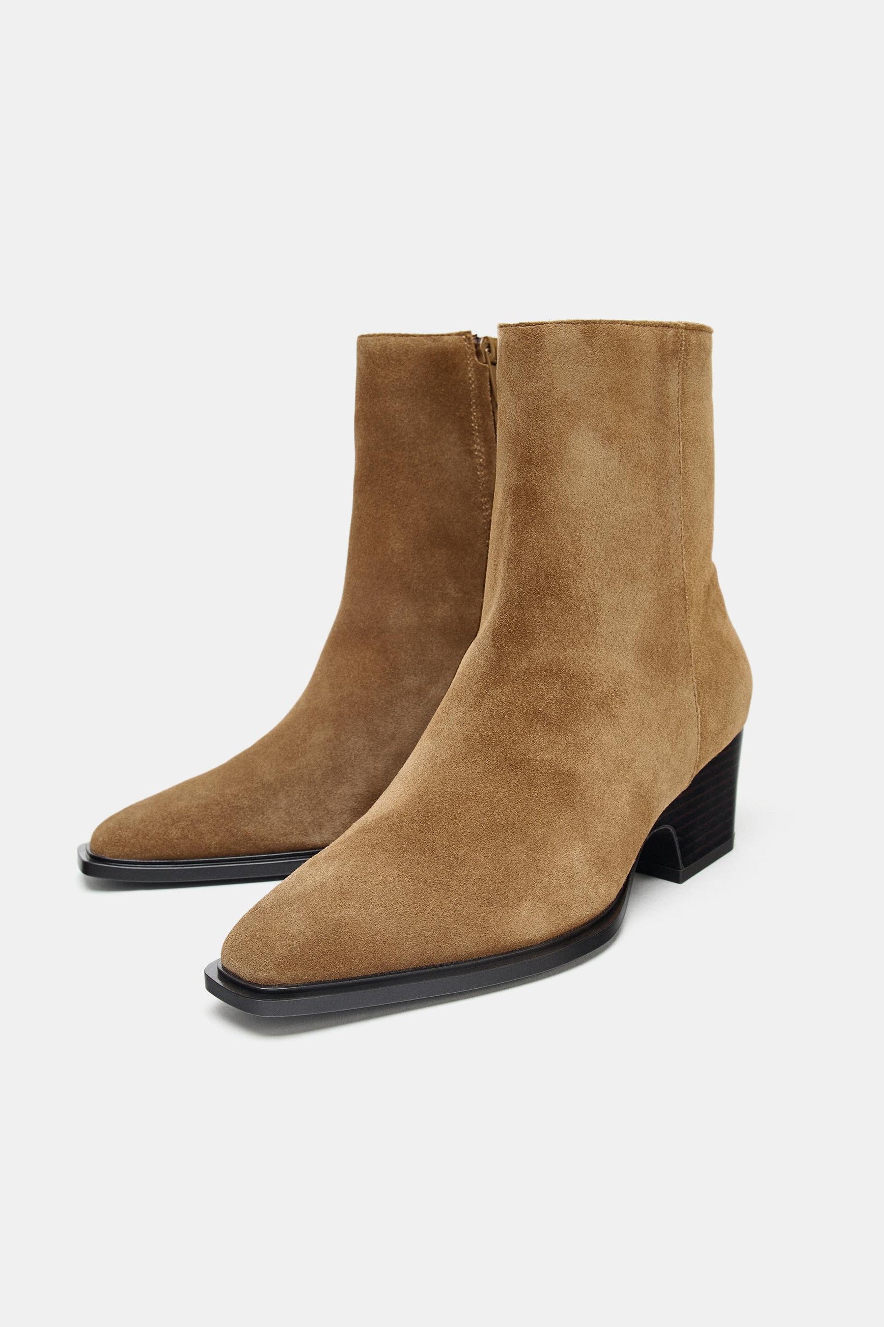 Suede Heeled Ankle Boots
