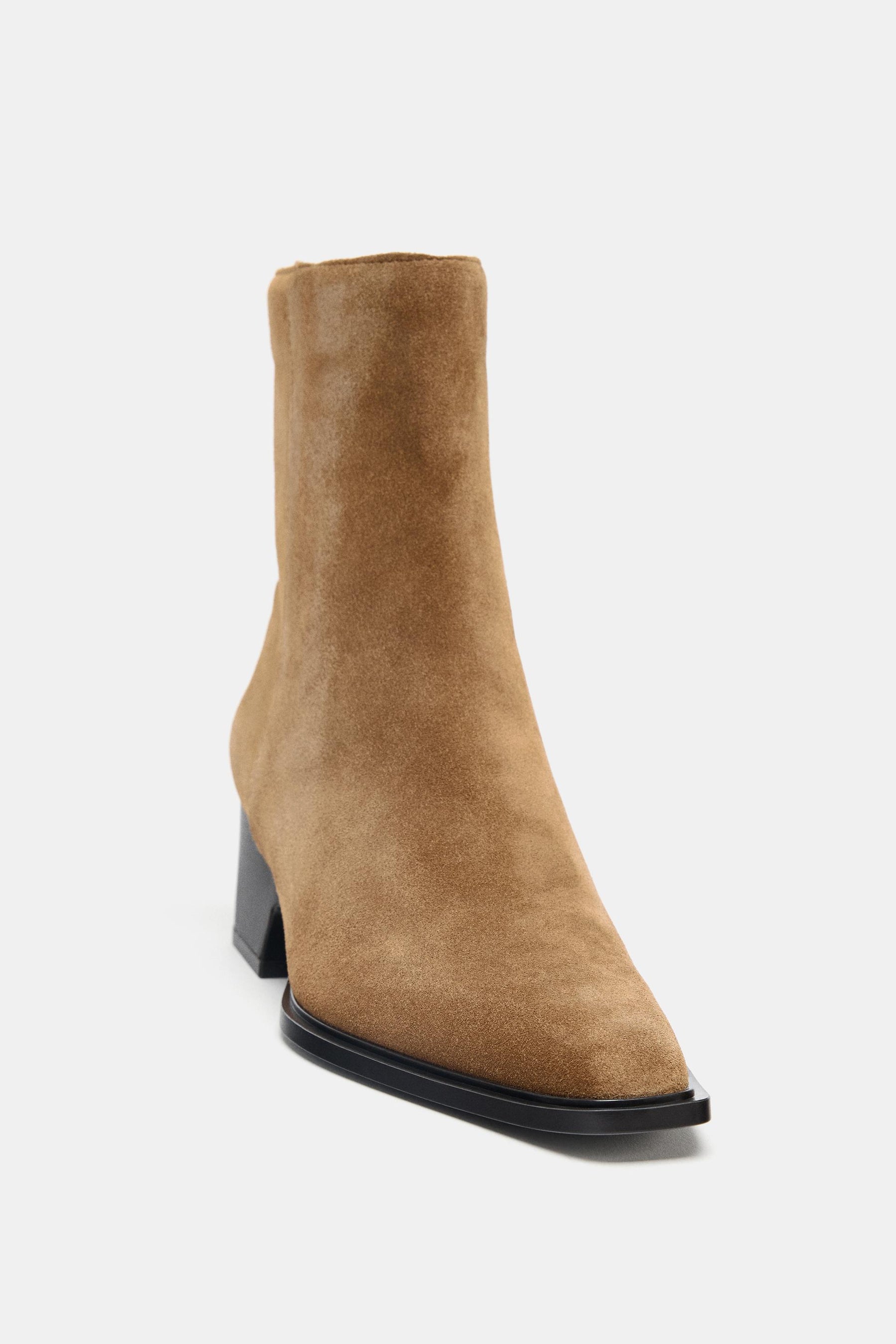 Suede Heeled Ankle Boots