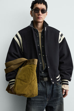 CORDUROY EFFECT TOTE BAG - Image 1