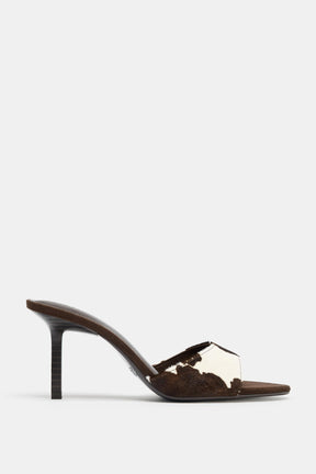 ANIMAL PRINT HEELED SANDALS